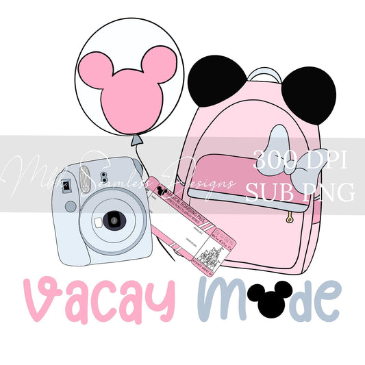 Vacay Mode Pink PNG