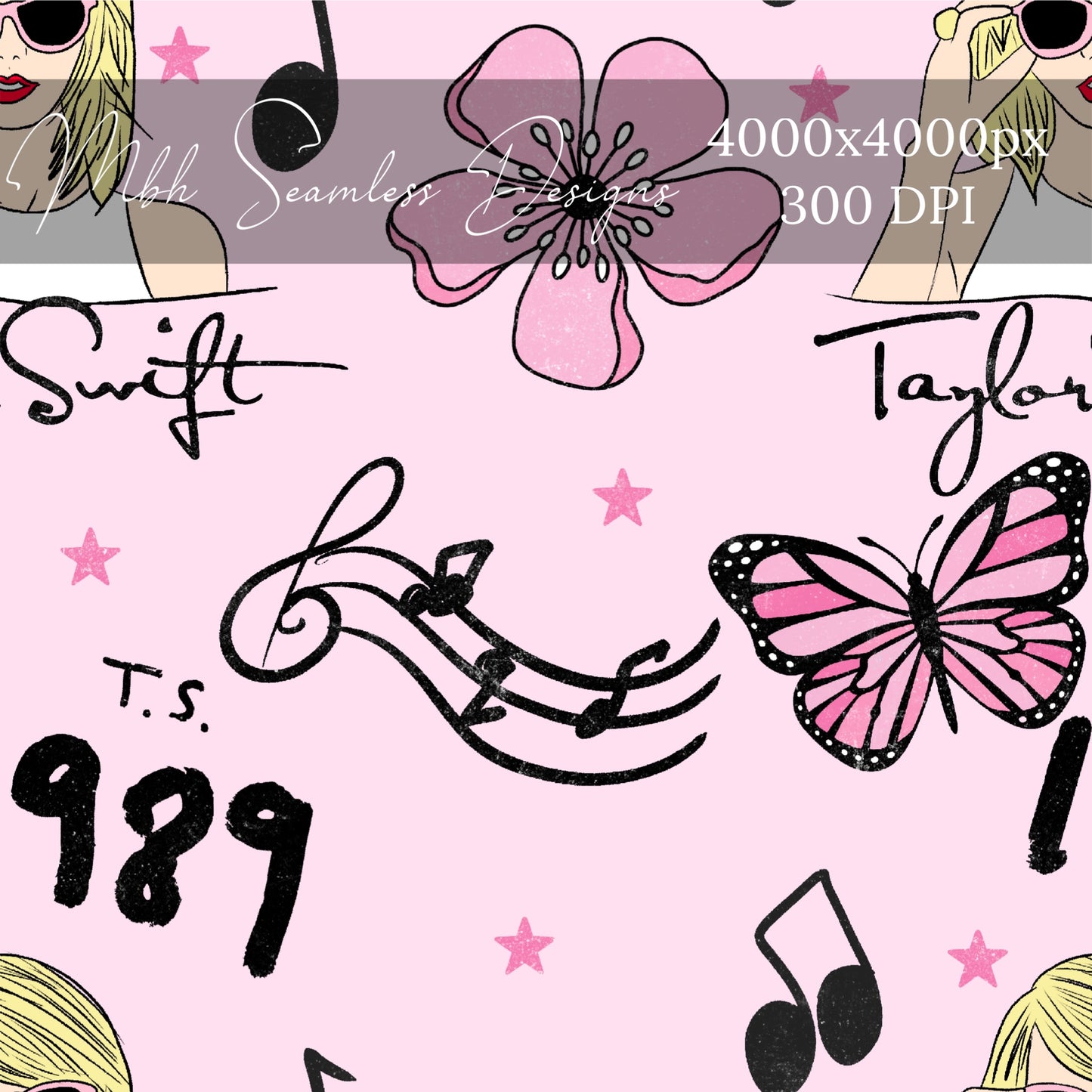 Swiftie PINK Seamless Pattern