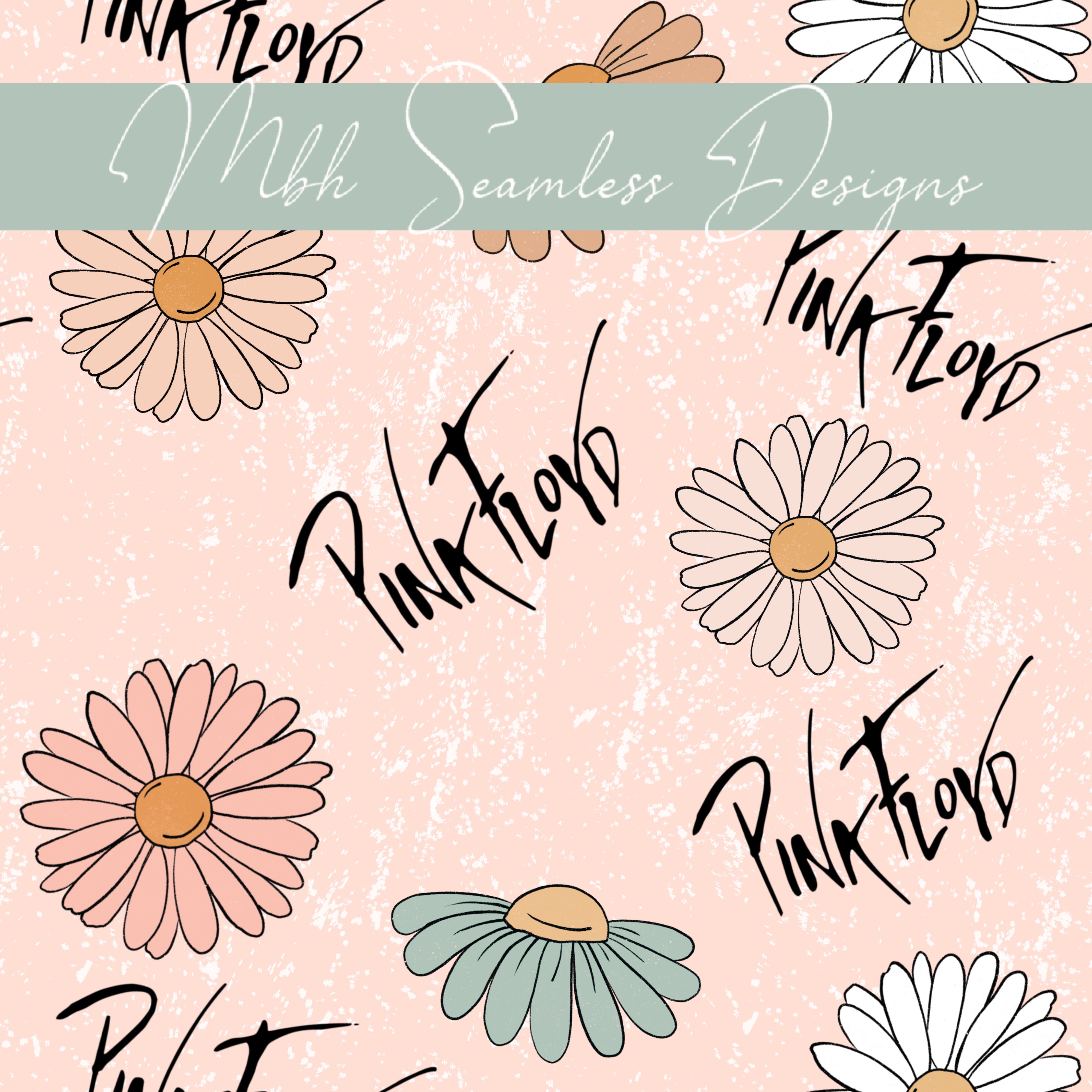Pink Floyd Pattern Floyd Floral Seamless Pattern – MBH Seamless Designs