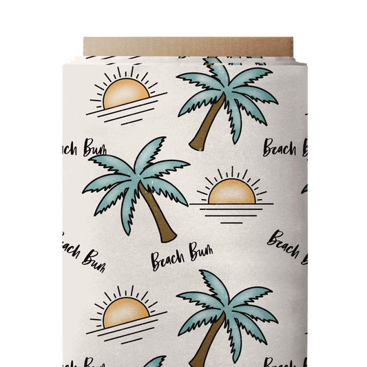 Beach Bum Sunny Palms Seamless Pattern