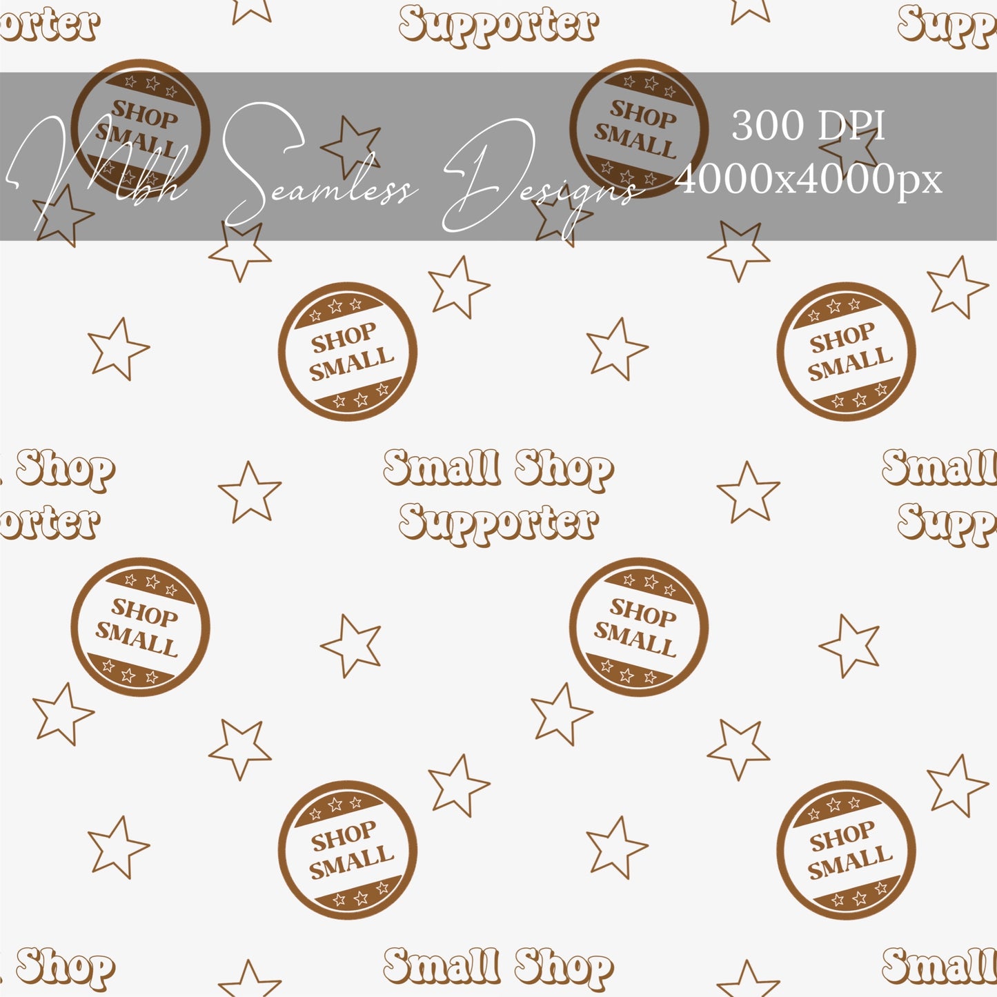 Small Shop Supporter Seamless Pattern