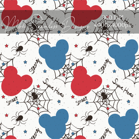 Spider Mouse Seamless Pattern