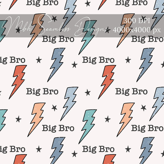 Big Bro Bolts Seamless Pattern